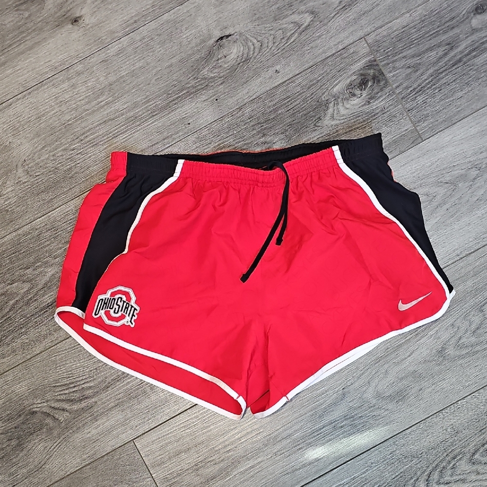 Nike Ohio State Women's Red and Black Athletic Shorts